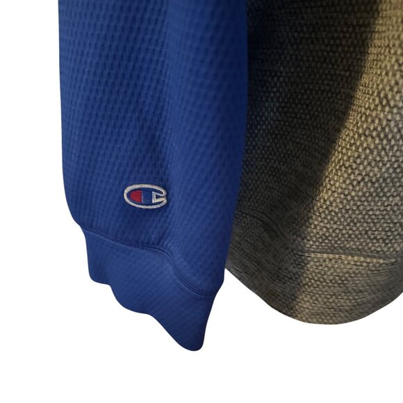 Champion grey and blue spell out hoodie size 2XL - Picture 4 of 7